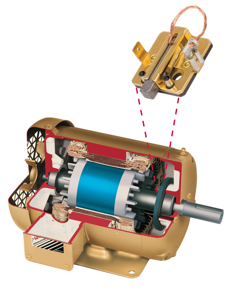 Super-E Motors With Baldor Shaft Grounding Brush | Manufacturing.net