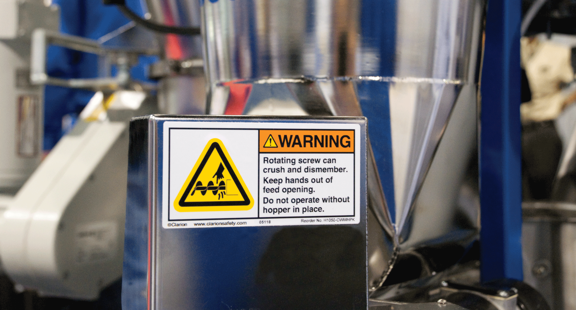Warning Use 3 Points Of Contact Sticker large warning oh&s compliant