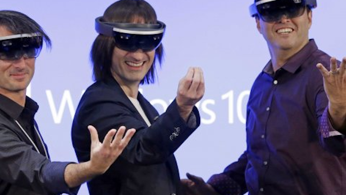 Mnet 41283 Microsoft Executives Testing Hololens 1