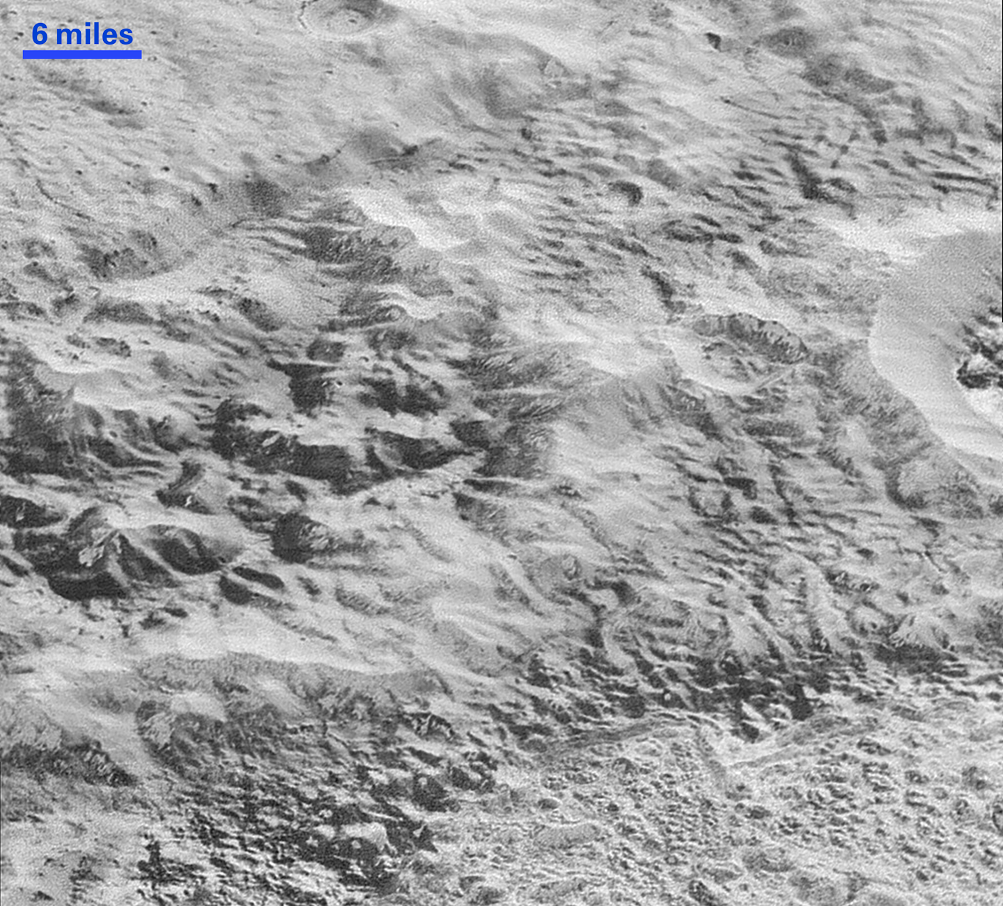 Pluto's 'Badlands.' (Image credit: NASA/JHUAPL/SwRI)