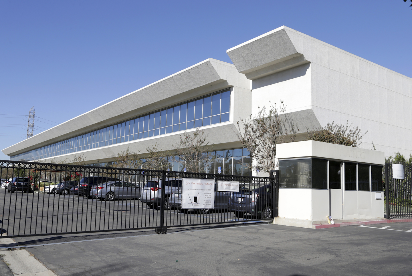 Faraday Future's headquarters in Gardena, Calif. (AP Photo/Nick Ut, File)