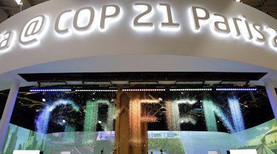 The Indian Pavilion at the COP21, the United Nations Climate Change Conference. (AP Photo/Christophe Ena)