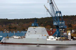 The Navy's stealthy Zumwalt destroyer was built at Bath Iron Works, in Bath, Maine. (AP Photo/Robert F. Bukaty, file)