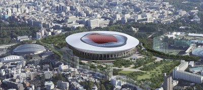 Artist rendering of 'Design A.' (The Japan Sports Council via AP)
