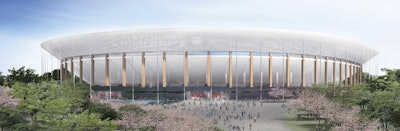Artist rendering of 'Design B.' (The Japan Sports Council via AP)