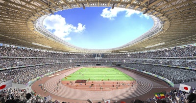 Artist rendering of 'Design A.' (The Japan Sports Council via AP)