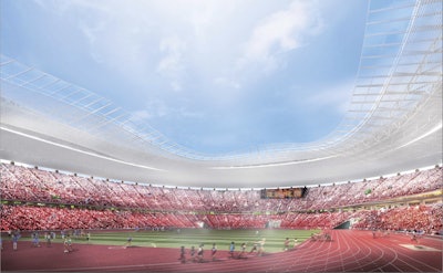 Artist rendering of 'Design B.' (The Japan Sports Council via AP)