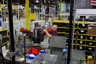 GE Global Research is already experimenting will collaborative robots like Baxter. Image credit: Rethink Robotics