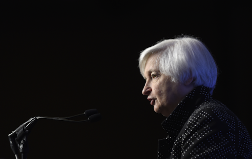 In this Wednesday, Dec. 2, 2015, file photo, Federal Reserve Chair Janet Yellen speaks at the Economics Club of Washington in Washington. The Federal Reserve is widely expected to keep interest rates unchanged when it ends a policy meeting on Wednesday, Jan. 27, 2016. At its last meeting in December, it raised interest rates from record lows. Since then, the global picture has darkened and stock markets have plunged. (AP Photo/Susan Walsh, File)