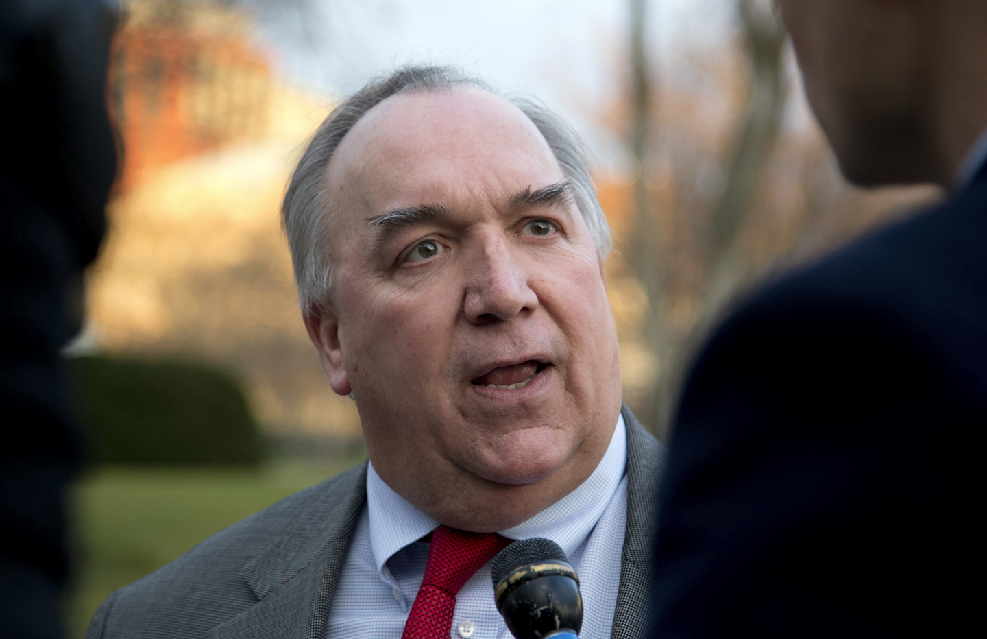 Business Roundtable President John Engler said his organization is hoping Congress will approve the pact before its August recess. (AP Photo/Carolyn Kaster, File)