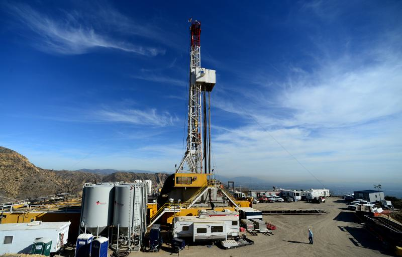 Crews are working to plug the natural gas leak in the Porter Ranch neighborhood 24 hours a day. (AP Photo)