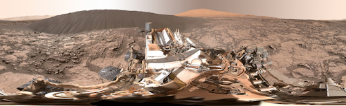 The full 360-degree view of the Martian Namib Dune. Click for larger view. (Image credit: NASA/JPL-Caltech/MSSS)