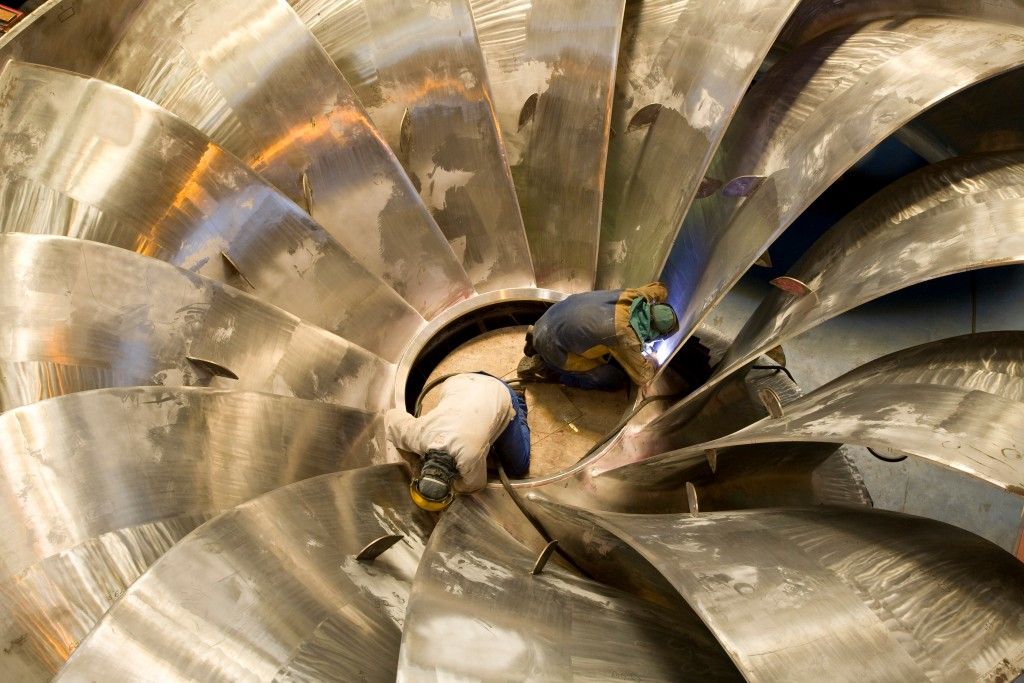 Alstom’s massive Francis water turbines help generate electricity all over the world. (Image credit: GE Power)