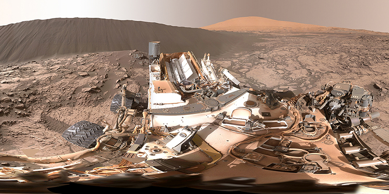 A cropped and zoomed image of the Namib Dune, taken by Mars rover Curiosity. (Image credit: NASA/JPL-Caltech/MSSS)