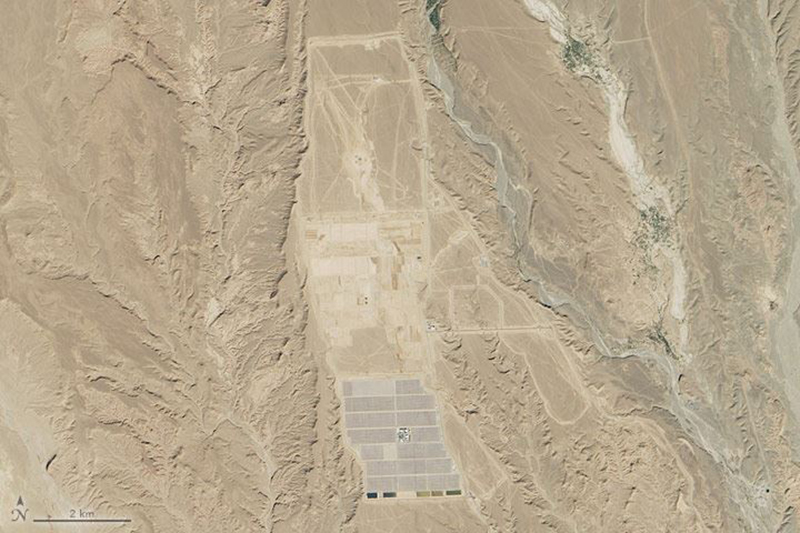 Taken from space, this photo shows the plant in its current form. (Photo courtesy of NASA Earth Observatory)