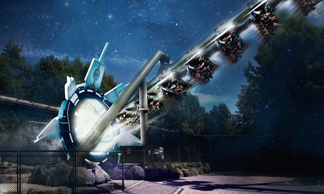 The 'Launch Portal' is the gateway to the virtual reality experience. (Image credit: Alton Towers)