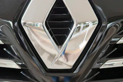 The Renault logo is pictured on a Renault Espace Initiale displayed s in Paris.(AP Photo/Jacques Brinon, File)