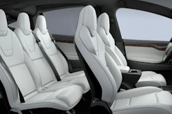 Tesla's 'Ultra White' vegan interior option. (Image Credit: Tesla Motors)