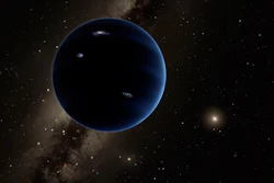 This artistic rendering provided by California Institute of Technology shows the distant view from Planet Nine back towards the sun. The planet is thought to be gaseous, similar to Uranus and Neptune. Hypothetical lightning lights up the night side. Scientists reported Wednesday, Jan. 20, 2016, they finally have 'good evidence' for Planet X, a true ninth planet on the fringes of our solar system. (R. Hurt/Infrared Processing and Analysis Center/Courtesy of California Institute of Technology via AP)
