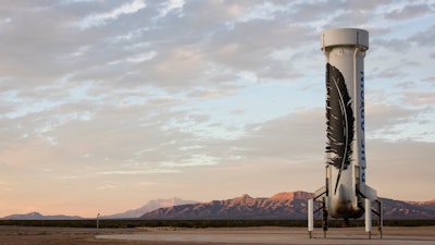 A November trial resulted in the first successful launch and landing of a reusable suborbital spacecraft. (Image credit: Blue Origin)