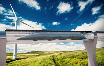 (Rendering courtesy of Hyperloop Transportation Technologies Inc.)