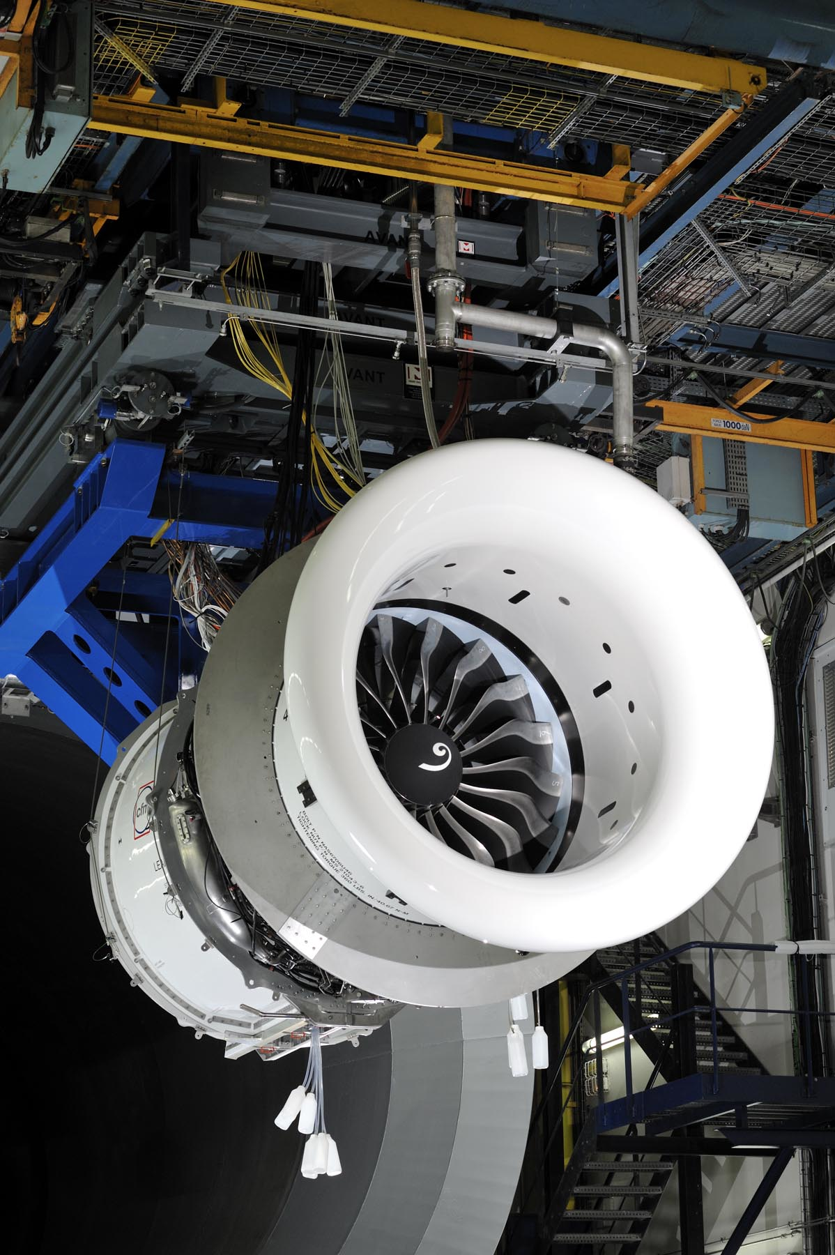 One the two LEAP-1B engines for the first 737 MAX at an engine testing facility. Image credit: CFM