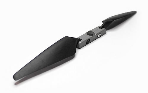A propeller developed for Barron Assoc. by Impossible Objects, made of a composite of carbon fiber and nylon. (Image credit: Impossible Objects)