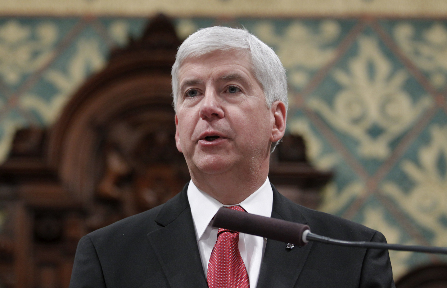 Gov. Rick Snyder has apologized for regulatory mistakes that caused Flint's water to become tainted with lead. (AP Photo/Al Goldis, File)