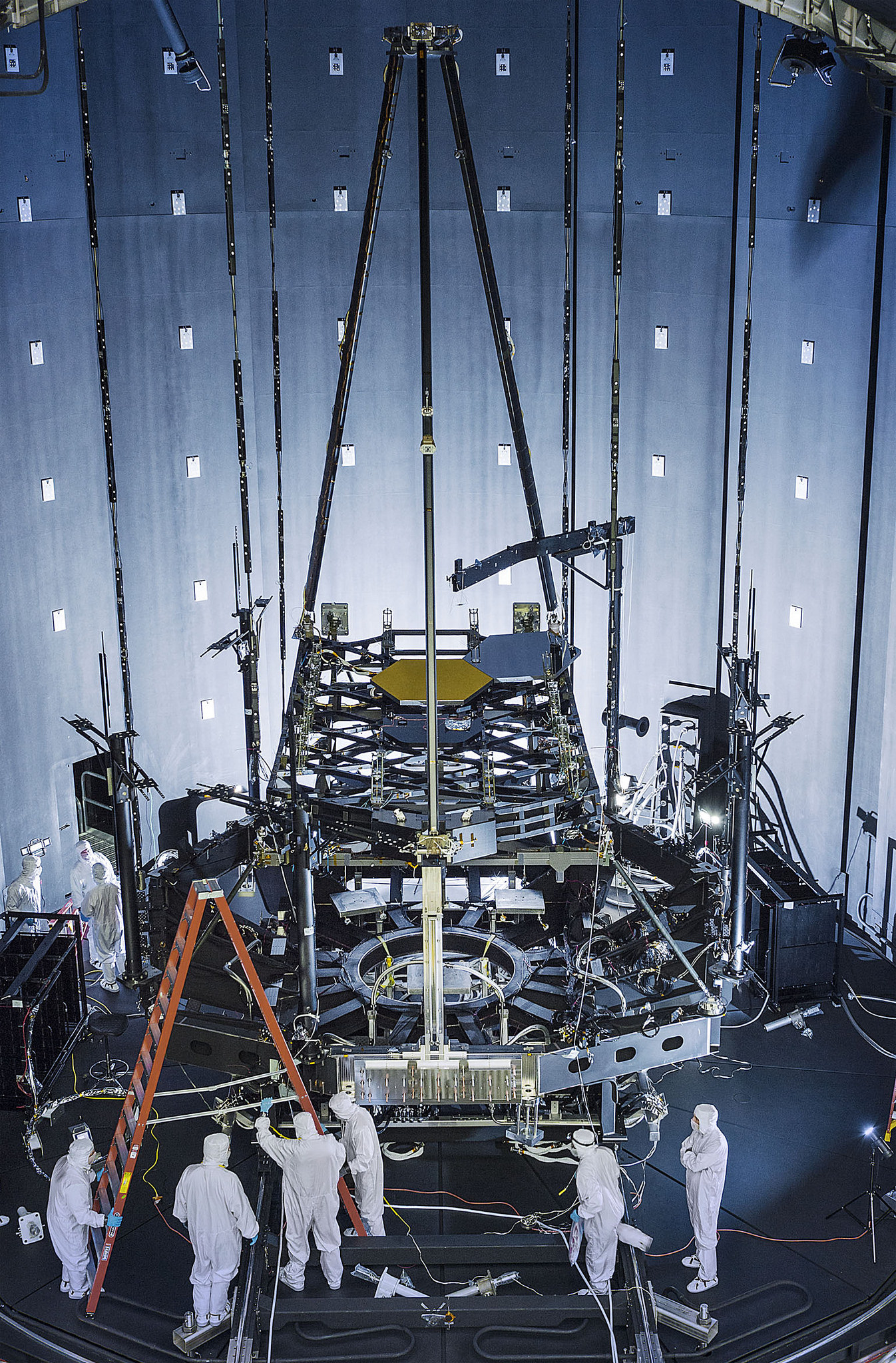 The equipment underwent testing inside a vacuum-sealed space simulator.