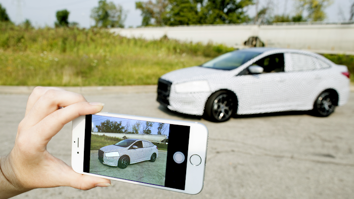 Ford is using new camouflage techniques to help hide its test cars while they're driven in plain view. (Image credit: Ford)