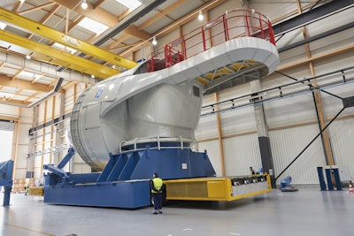 The first GE Haliade nacelle left St. Nazaire this week. (Image credit: GE Renewable Energy)