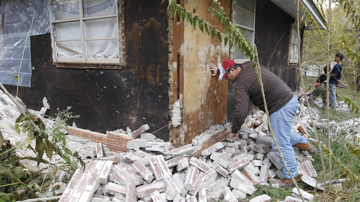 The aftermath of a 2015 Oklahoma earthquake. (AP Photo)