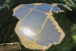 This Sept. 30, 2015 aerial photo provided by Cypress Creek Renewables, shows a commercial solar farm built on farmland by Cypress Creek Renewables in Catawba County, N.C. Less than a year after New York banned fracking, dashing the hopes of farmers who had hoped to reap royalties from natural gas leases, the commercial solar industry is courting landowners for energy production. Gov. Andrew Cuomo administration's initiatives aimed at promoting local renewable energy generation, reducing greenhouse gas emissions and generating 50 percent of the state's energy from renewable sources by 2030 are bringing solar developers to the state like Cypress Creek Renewable. (Cypress Creek Renewables via AP)
