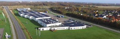 An aerial view of the new H2 Logic factory in Herning, Denmark