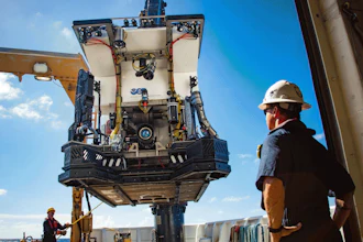 ROV Deep Discoverer (D2) will be used to conduct daily dives from 250 to 6,000 meters on Legs 1 and 3 of the 2016 Deepwater Exploration of the Marianas expedition. (Image courtesy of the NOAA Office of Ocean Exploration and Research.)