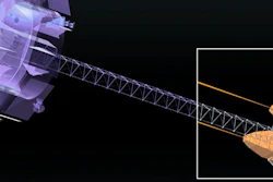 The Extensible Optical bench, which extended the satellite to its full length, was one of the parts JAXA flagged as likely to come apart during high-speed rotation. (Image credit: JAXA)