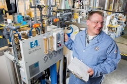 Jason Nichols at work on GE's waste water monitoring sensors. (Image credit: GE Global Research)