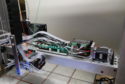 The printer’s water-cooled quad-extruder print head is designed to deliver precise, repeatable, high-resolution prints using a wide range of materials. (Image credit: 3D Monstr)