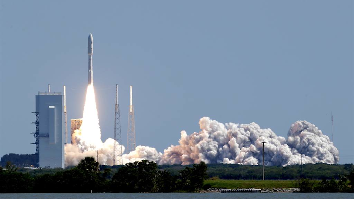 The satellite is designed to significantly improve ground communications for U.S. forces on the move. (AP Photo/John Raoux)