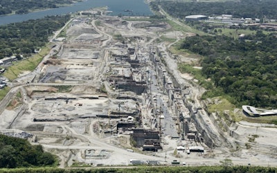 An aerial view of a set of new lock during construction. (Image credit: Getty Images via GE Reports)