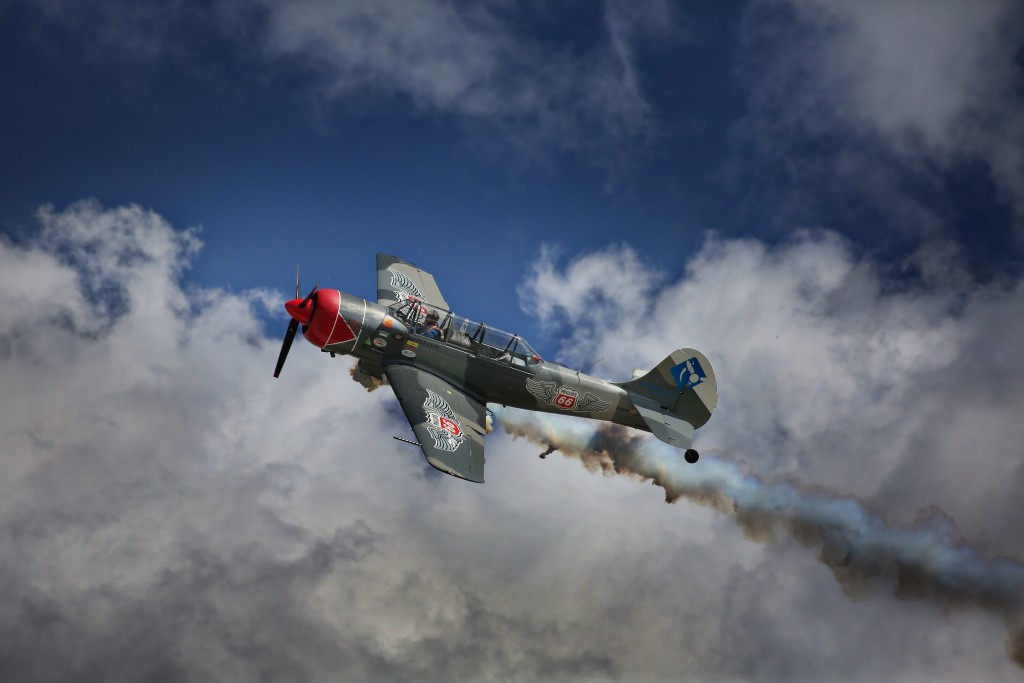 A Russian-made Lavochkin trainer during the afternoon airshow. (Photo: GE Reports)