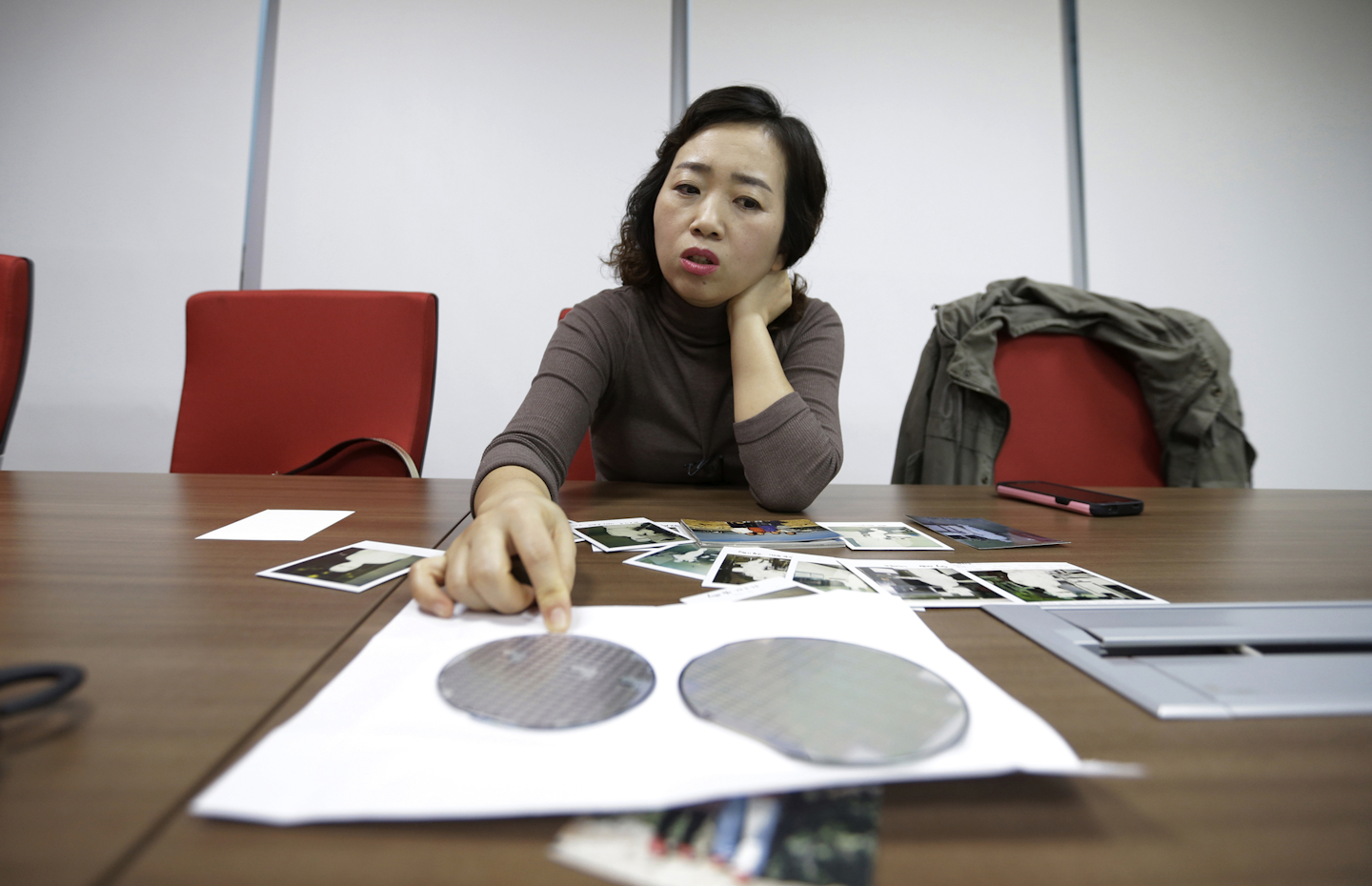 Park Min-sook, 43, a former Samsung chip worker and a breast cancer survivor. (AP Photo)