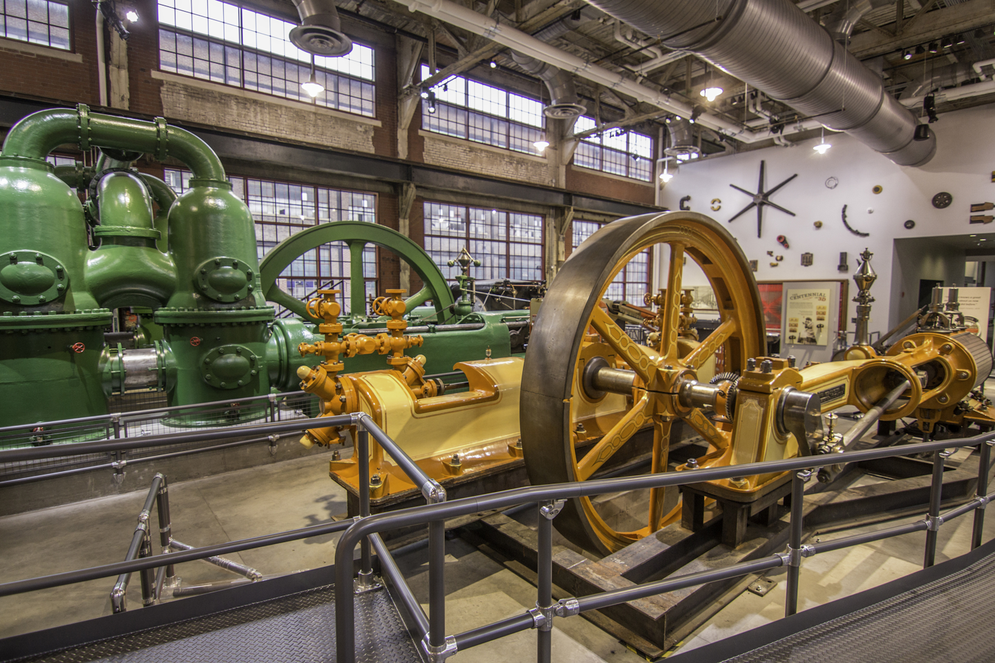 This July 14, 2016, handout photo provided by the National Museum of Industrial History shows some of the exhibits inside the museum, housed in a century-old building at the former Bethlehem Steel plant in Bethlehem, Pa. The National Museum of Industrial History opened Tuesday, Aug. 2, 2016, after nearly 20 years of planning, and the Smithsonian Institution-affiliated museum is located on what was once one of America's largest abandoned industrial sites where it joins the nearby Sands Casino Resort Bethlehem and a thriving arts complex called SteelStacks. (Glenn Koehler/National Museum of Industrial History via AP)