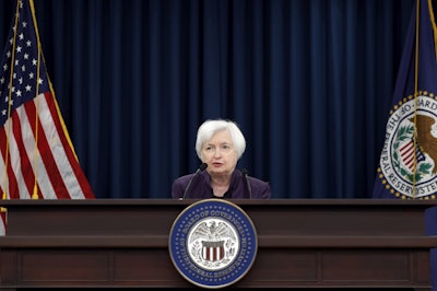 The Federal Reserve is keeping its key interest rate unchanged but signaling that it will likely raise rates before year's end. (AP Photo/Alex Brandon)