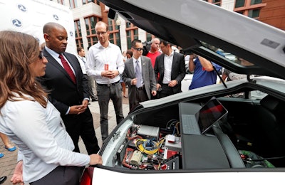 Transportation Secretary Anthony Foxx speaks during a news conference about self-driving cars, Tuesday, Sept. 20, 2016, in Washington. (AP Photo/Alex Brandon)