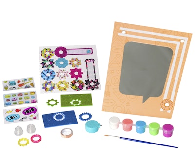 This photo provided by Educational Insights shows the IllumiCraft Light Up! Mirror set. IllumiCraft provides kits that combine science and crafting to introduce basic circuitry. Projects include light-up diaries, jewelry organizers, smartphone speakers and picture frames. (Educational Insights via AP)