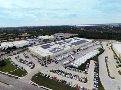 Taylor Farms solar installation at the Dallas, Texas facility.