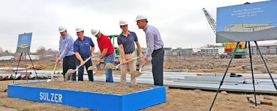 From left to right: Scott Fahey, Vice-President Americas, Rotating Equipment Services; Jim Mugford, President Electro-Mechanical and Pump Services, Americas; Darayus Pardivala, President Americas, Rotating Equipment Services; Daniel Bischofberger, President Rotating Equipment Services; Gary Benard, General Manager Electro-Mechanical Services, Americas