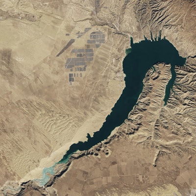 A close-up shot of the Dam Solar Park taken on January 5, 2017. (Image credit: NASA)