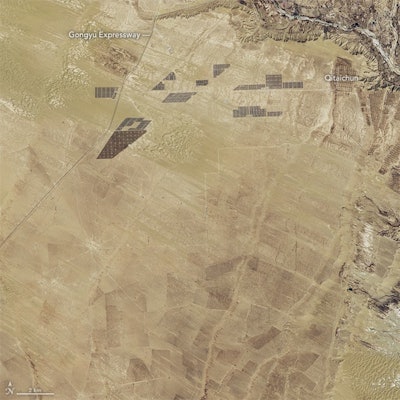 The Dam Solar Park taken in April 2013. (Image credit: NASA)